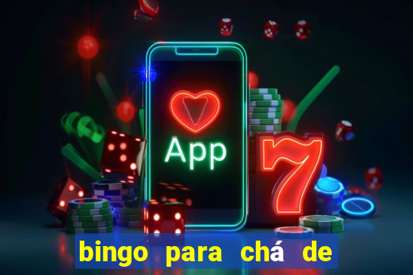 bingo para chá de bebê para imprimir grátis