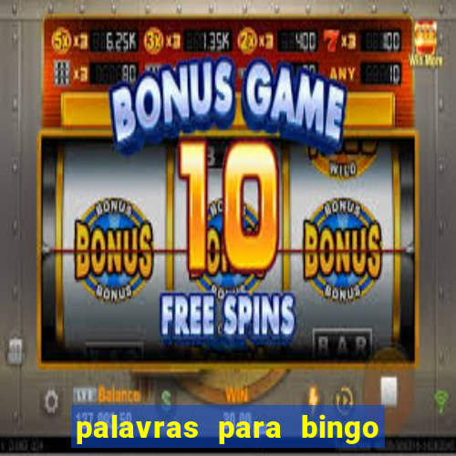 palavras para bingo de cha de lingerie